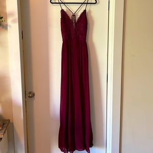 Medium wine colored formal dress
